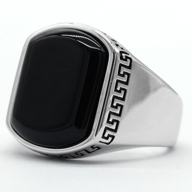 Bague-noire-en-argent-Sterling-925-pour-hommes-bijoux-turcs-pierre-d-agate-naturelle-Vintage-Punk