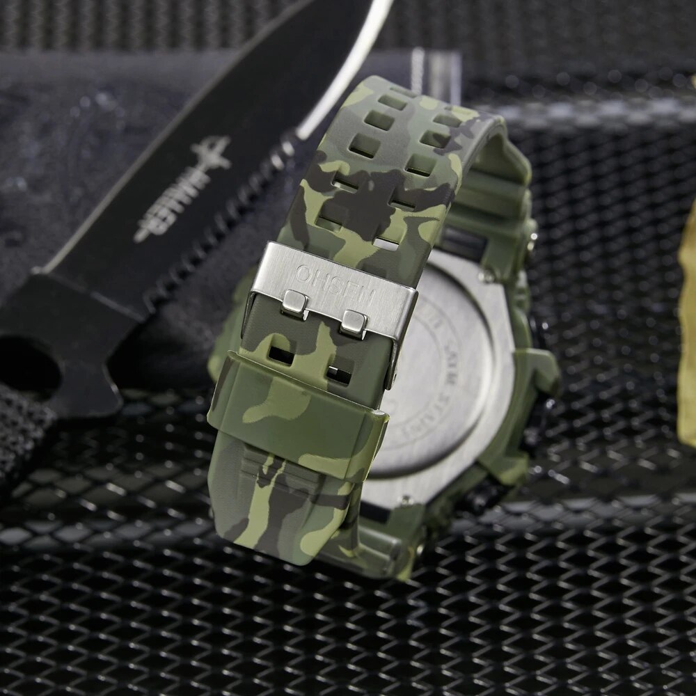 Montre-num-rique-Quartz-pour-homme-montre-bracelet-de-Sport-vert-militaire-tanche-Led-cadeau