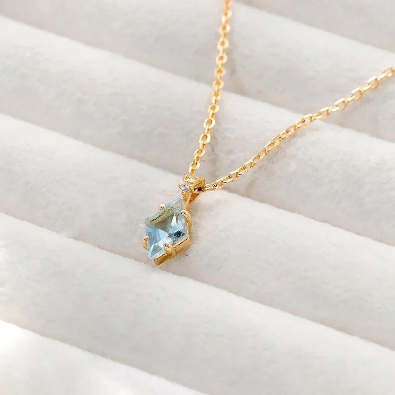 LAMOON-Collier-Rhombo-de-l-gant-avec-Pendentif-en-Topaze-Bleu-Ciel-Naturel-Bijou-Fin-en