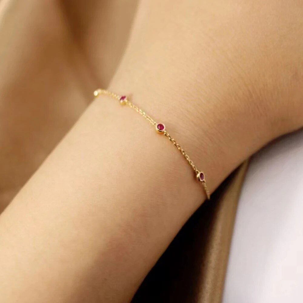 CCFChain-Mini-bracelet-YAS-en-argent-regard-925-pour-femme-quatre-ronds-exquis-luxe-abordable-niche