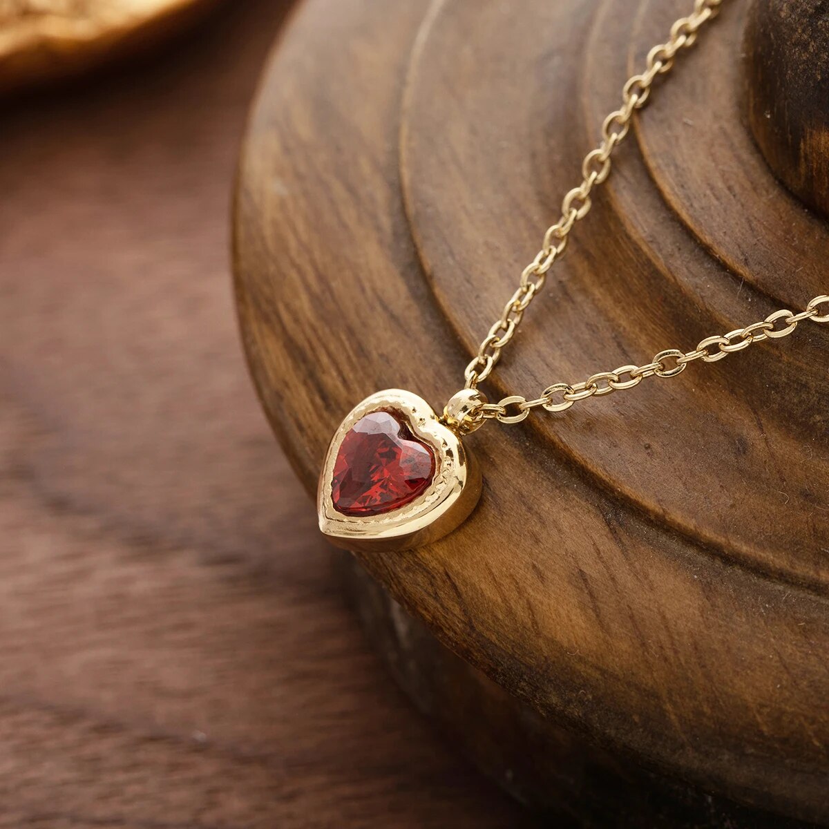 Collier fille/ado plaqué Or 14 carats, Pierre ziron cubique, bijoux romantique.