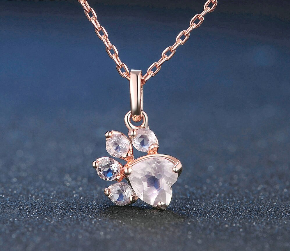 LAMOON-pendentif-patte-d-ours-en-argent-Sterling-925-collier-en-Quartz-Rose-naturel-bijoux-de