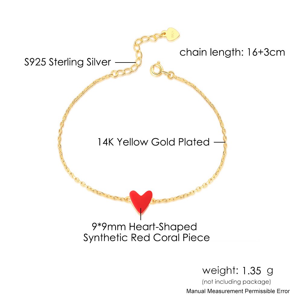 LAMOON-925-Bracelet-en-argent-Sterling-pour-les-femmes-petit-coeur-rouge-corail-synth-tique-14K