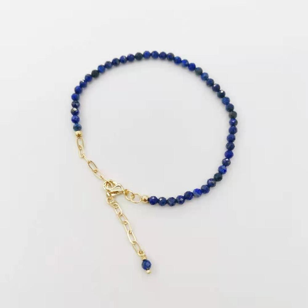 Bracelet-en-Lapis-Lazuli-facettes-pour-femmes-d-licat-r-glable-or-14K-cha-nes-remplie