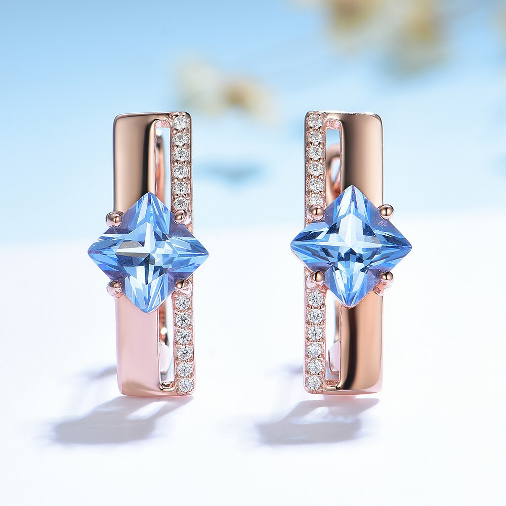 Kuololit-boucles-d-oreilles-en-topaze-bleue-pour-femme-bijoux-en-or-Rose-argent-Sterling-585