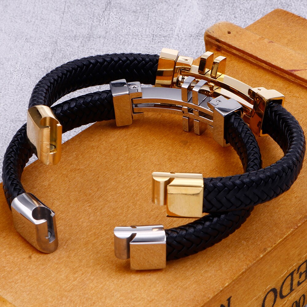 Bracelet-tress-en-cuir-v-ritable-pour-homme-bijoux-fait-la-main-en-acier-inoxydable-couleur