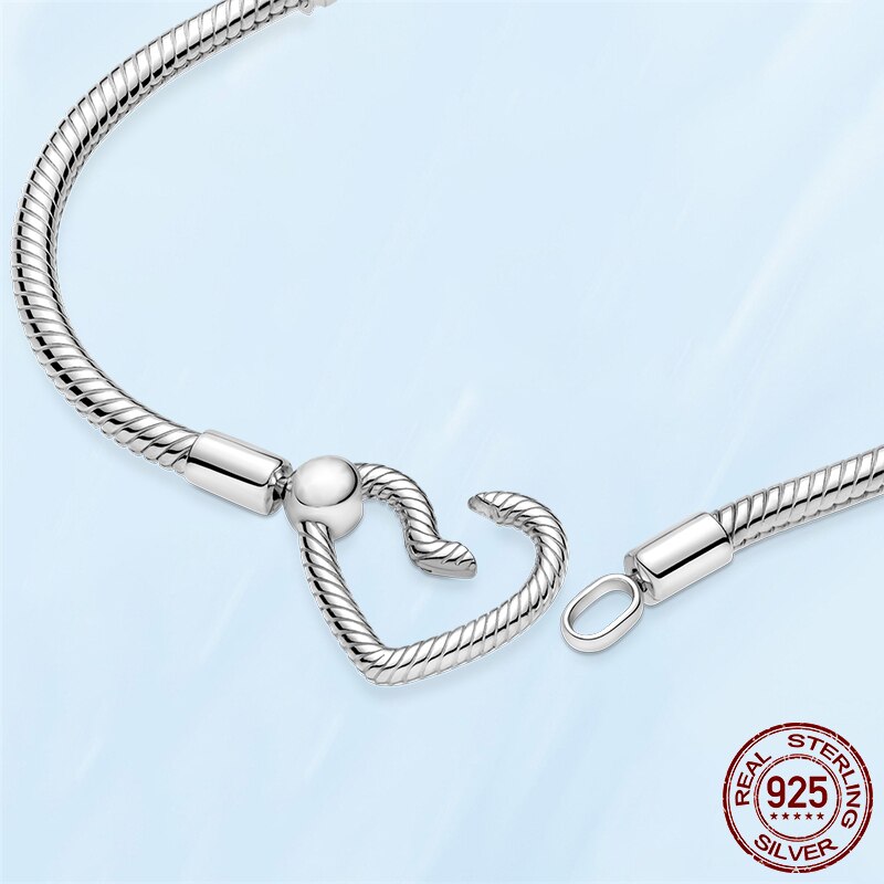 Bracelet-en-argent-Sterling-925-pour-femme-bijou-tendance-avec-fermeture-en-forme-de-c-ur