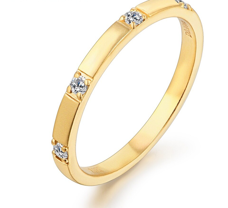 Bague-de-mariage-de-fian-ailles-en-or-jaune-18K-pour-femmes-anneau-de-diamant-de