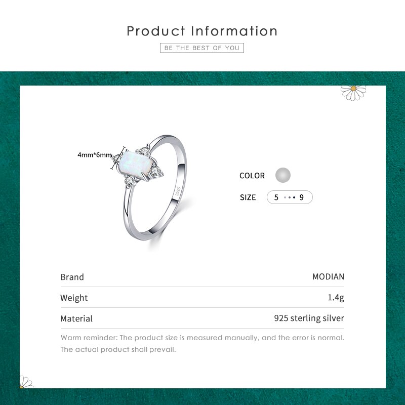 Modian-bague-en-argent-Sterling-925-v-ritable-pour-femme-anneau-de-doigt-en-opale-couronne