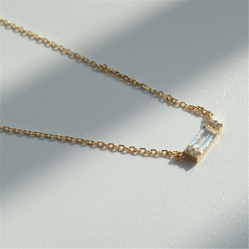 Collier-en-argent-Sterling-925-pour-femmes-pendentif-carr-en-cristal-fran-ais-Simple-clavicule-cha