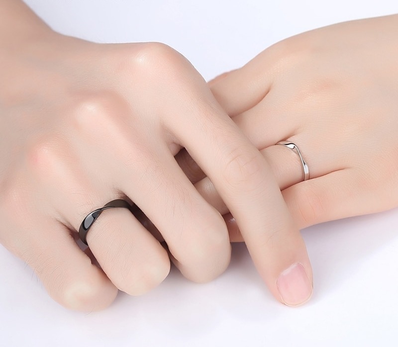 Bague discount couple argent