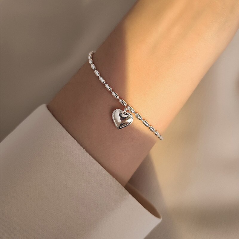 Bracelet-en-argent-Sterling-925-avec-perles-pour-femmes-breloques-en-forme-de-c-ur-d