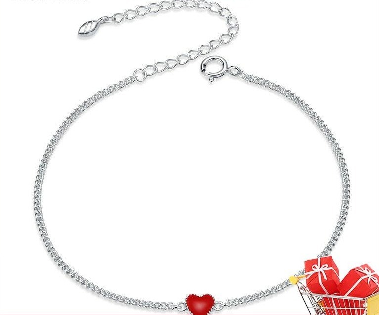 Bamoer-Bracelet-en-argent-Sterling-925-authentique-pour-femmes-Simple-minimaliste-rouge-en-forme-de-c