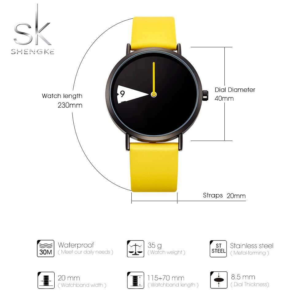 SHENGKE-montre-Quartz-avec-bracelet-en-cuir-jaune-pour-femmes-Style-d-contract-cadeau-cr-atif