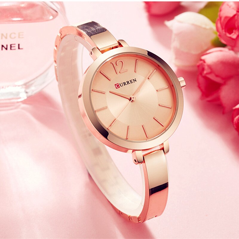 CURREN-Montre-Quartz-en-acier-inoxydable-pour-femmes-tr-s-fine-dor-e-la-mode-horloge