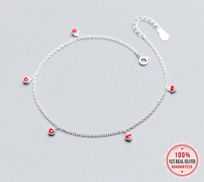 Trustdavis-Bracelet-en-argent-100-v-ritable-pour-femme-bijoux-tendance-avec-5-c-urs-rouges