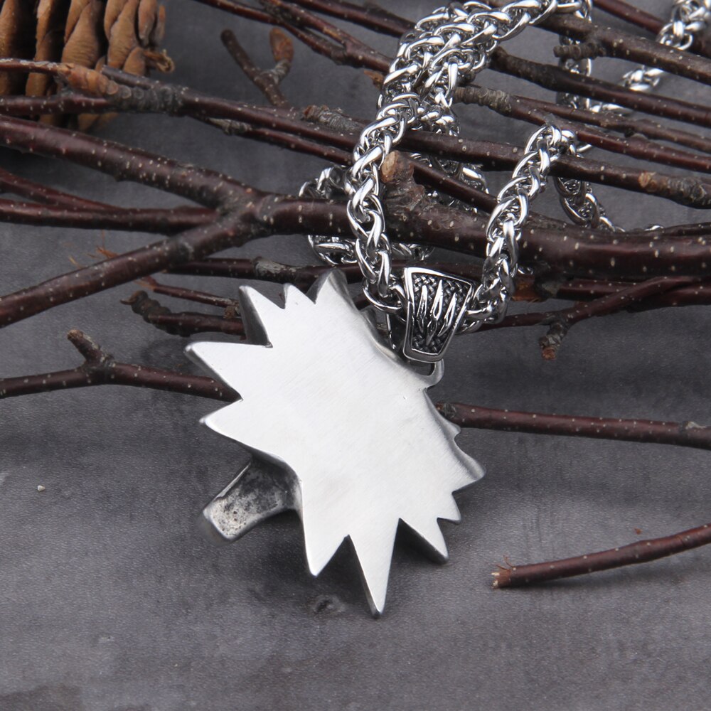 Collier-en-acier-inoxydable-avec-pendentif-t-te-de-loup-Geralt-avec-bo-te-en-bois