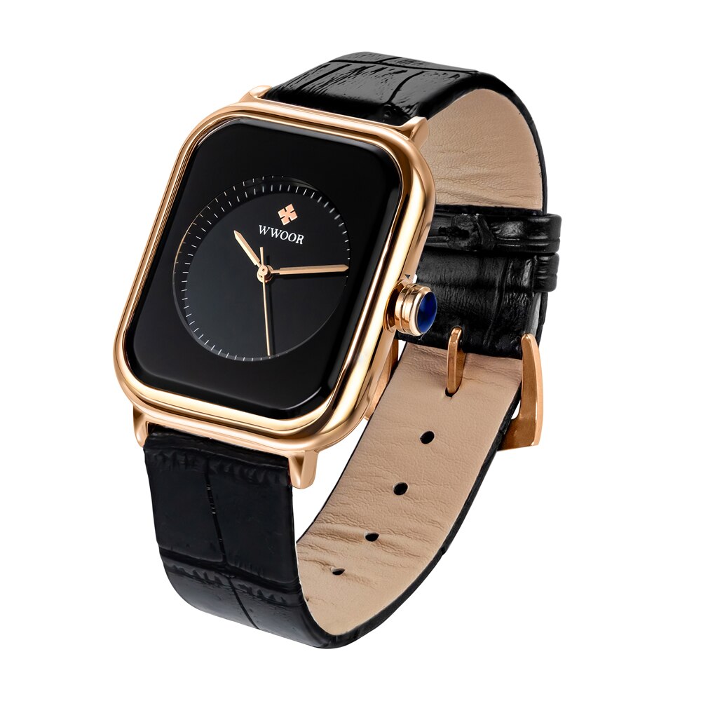 WWOOR-Montre-bracelet-carr-e-en-cuir-noir-pour-femmes-marque-de-luxe-Quartz-la-mode