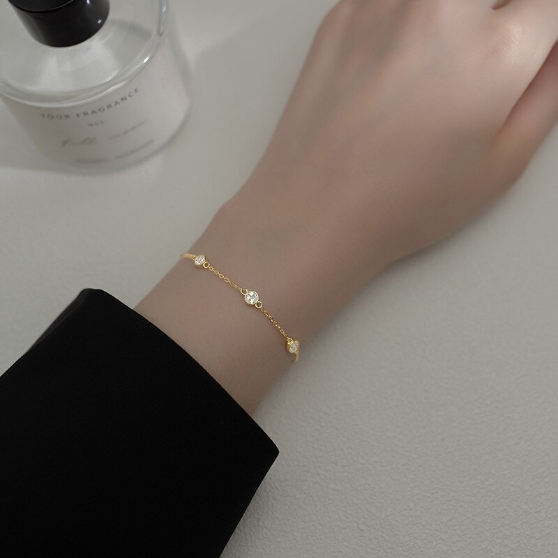 Trustdavis-bracelet-en-argent-Sterling-925-v-ritable-pour-femmes-bijoux-fins-ronds-en-or-Rose
