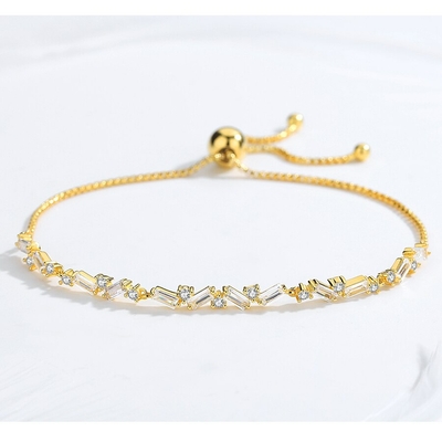Bijoux tendance femme – Bracelet en Or 18 carats, zircon cubique.