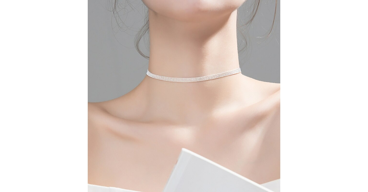 Collier Ras Du Cou Tendance Simple En Dentelle Avec Fleur Pour Femmes