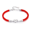 Bracelet-en-argent-Sterling-925-pour-filles-n-ud-de-c-ur-infini-rouge-Accessoires-Bracelets