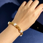 Bracelet-en-forme-de-U-pour-femmes-cha-ne-courte-en-bambou-cha-ne-en-acier