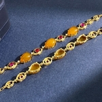 Bracelet-exquis-pour-femmes-accessoires-de-f-te-de-mariage-calc-doine-jaune-naturel-incrustation-de