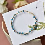 Bracelet-en-pierre-naturelle-bleue-de-Tanzanite-perle-facett-e-or-14K-pour-femmes-ouverture-Vintage