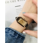 Montres-Quartz-pour-femmes-montre-bracelet-en-cuir-ovale-d-contract-e-marron