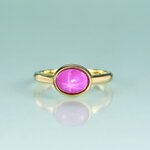 Gem-s-Beauty-bague-Solitaire-en-argent-Sterling-rempli-d-or-14K-6x8mm-coupe-ovale-bague