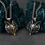 Collier-t-te-de-loup-mixte-Viking-en-acier-inoxydable-pour-hommes-Glamour-Hip-Hop-pendentif