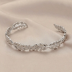 DIEYURO-bracelets-en-acier-inoxydable-pour-femmes-bijoux-la-mode-feuille-Vintage-manchette-r-glable-bijoux