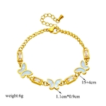 DIEYURO-Bracelet-breloques-papillon-en-acier-inoxydable-316l-bijoux-carr-s-en-cristal-blanc-pour-femmes