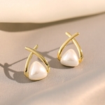 Design-sensoriel-croix-Triangle-perle-boucles-d-oreilles-pour-filles-mignonnes-accessoire-de-bijoux-de-mode