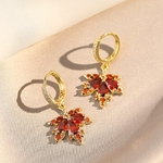 Boucles-d-oreilles-en-Zircon-rouge-en-forme-de-feuille-d-rable-bijoux-de-f-te