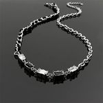 Collier-cha-ne-en-acier-pour-homme-et-femme-bijoux-noir-et-blanc-cristal-de-contraste