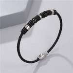 Bracelet-en-cuir-r-tro-pour-hommes-et-femmes-noir-Vintage-tress-en-acier-inoxydable-bijoux