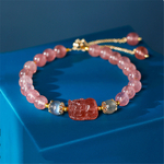 Bracelet-en-pierre-naturelle-ajustable-pour-femmes-aigue-marine-fraise-Quartz-Citrine-Labradorite-am-thyste-perles