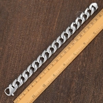 Bracelet-maillons-cubains-pour-hommes-couleur-argent-en-acier-inoxydable-8-62-HB164-14mm