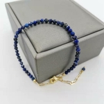 Bracelet-en-Lapis-Lazuli-facettes-pour-femmes-d-licat-r-glable-or-14K-cha-nes-remplie