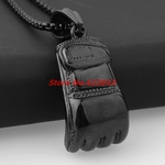 Gants-de-boxe-en-acier-inoxydable-316L-noir-pendentif-collier-bo-te-gratuite-cha-ne-Design