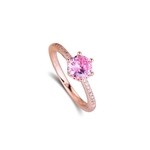 Bague-Solitaire-en-argent-Sterling-925-pour-femmes-couronne-rose-scintillante-anneaux-d-amour-simples-et