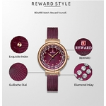 Reward-montre-Quartz-pour-femmes-marque-de-luxe-en-acier-inoxydable-maille-verre-anti-rayures