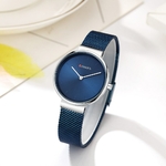 CURREN-montre-analogique-Quartz-pour-femmes-bracelet-de-luxe-Simple-en-maille-d-acier-inoxydable-bleu