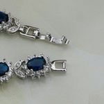 Bracelets-n-ud-papillon-en-argent-Sterling-925-cha-ne-et-lien-en-zircon-cubique-bleu