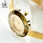 Shengke-montre-prisme-de-luxe-pour-femmes-en-acier-dor-maille-Quartz-de-marque-sup-rieure