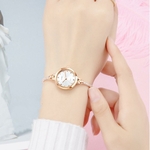 Montre-cha-ne-fine-en-strass-pour-femmes-montre-bling-Quartz-d-contract-cristal-acier-Bracelet