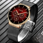 LIGE-montre-Quartz-pour-hommes-nouvelle-mode-Top-marque-de-luxe-maille-en-acier-tanche-Ultra
