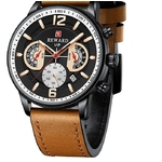 Reward-montre-bracelet-en-cuir-v-ritable-pour-hommes-tanche-Anti-blouissement-chronographe-Date-lumineuse